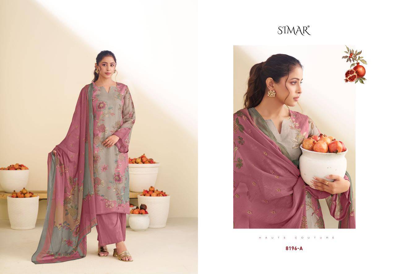 Taraana By Glossy 8196 Series Stylish Beautiful Colourful Twill Organza Dresses At Wholesale Price